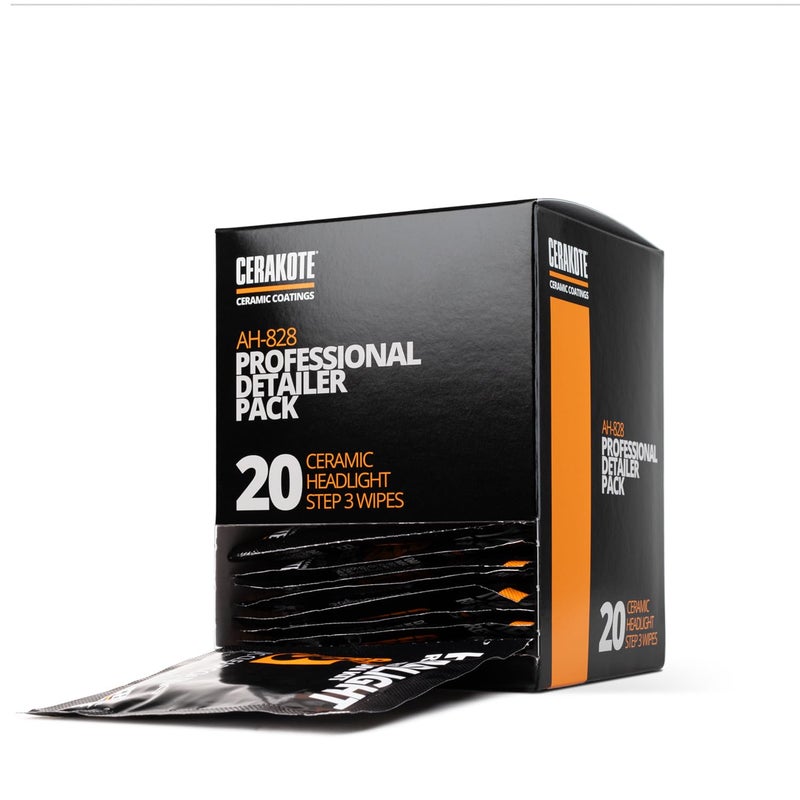 CERAKOTE Ceramic Headlight Restoration Professional Detailer Pack (20 Ceramic Wipes) - Brings Headlights Back to Like New Condition - Step 3 Only - Image 2